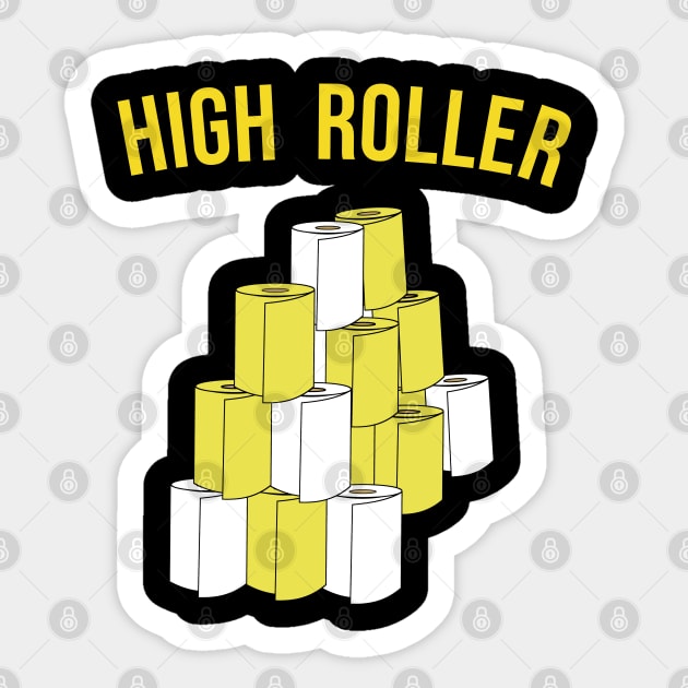 High roller (Gold and white) Sticker by wondrous